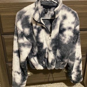 Tie dye teddy bomber sweater
